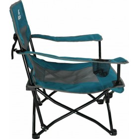 Hupa 57-1005/30 Καρέκλα Παραλίας με Μεταλλικό Σκελετό Χαμηλή σε Μπλε Χρώμα