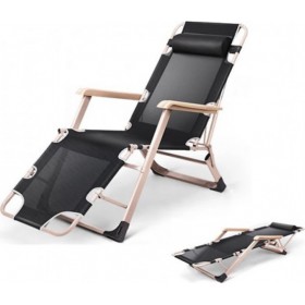 Campus Ξαπλώστρα-Πολυθρόνα Παραλίας με Μεταλλικό Σκελετό σε Μαύρο ΧρώμαΚωδικός: 152-2012 