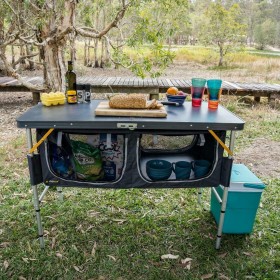 OZtrail Folding Table with Storage 120x60cm Γκρι