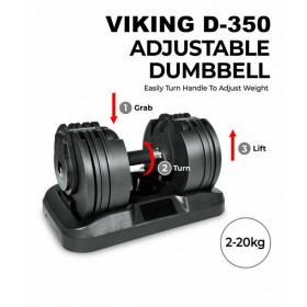 Viking D350 Twist and Lock Αλτήρας 1x 20kg Ρυθμιζόμενος με Βάση