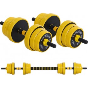 HomCom Αλτήρες Σετ με Μπάρα Συνολικού Βάρους 20kgΚωδικός: A91-088V01 