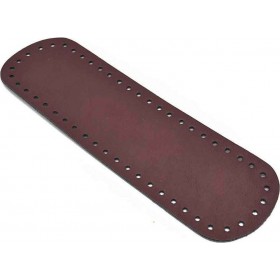 Πάτος Δερμάτινος Οβάλ 31x10cm Μπορντώ