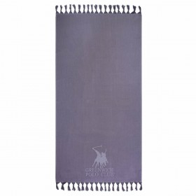Greenwich Polo Club Πετσέτα Θαλάσσης Παρεό με Κρόσσια σε Λιλά χρώμα 170x90cm