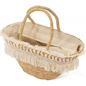 Benzi BZ5421 Ψάθινη Τσάντα Θαλάσσης Μπεζ