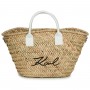 Karl Lagerfeld K/signature Basket Ψάθινη Τσάντα Θαλάσσης Μπεζ