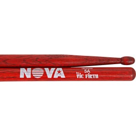 Vic Firth Hickory Μπαγκέτες Ντραμς Nova 5A με Σχήμα Μύτης Oval σε Κόκκινο ΧρώμαΚωδικός: N5AR 