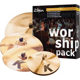 "Zildjian Σετ Πιατινιών K Custom Worship (14"" Hi-Hat Zildjian Σετ Πιατινιών K Custom Worship (14" Hi-Hat, 16" Crash, 18" Crash, 20" Ride)