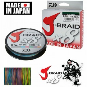 Daiwa J-Braid Χ8 Multi 150m - 0.100mm - 0.10mm - 6.00kg