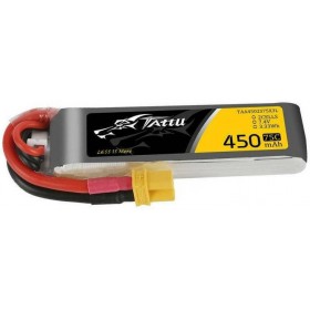 Tattu Μπαταρία Li-Po Long 75C 2S1P Pack With XT30 7.4V 450mAhΚωδικός: TAA4502S75X3L 