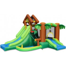 Happy Hop Φουσκωτό με Τραμπολίνο & Τσουλήθρα Forest 400x285x230εκ. για 3-10 ΕτώνΚωδικός: 9071F  Happy Hop Φουσκωτό με Τραμπολίνο & Τσουλήθρα Forest 400x285x230εκ. για 3-10 ΕτώνΚωδικός: 9071F