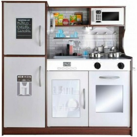 Kruzzel Ξύλινη Παιδική Κουζίνα Κουζίνα,Πλυντήριο Πιάτων και Ψυγείο 80.5 cm εκ.Κωδικός: 9150 