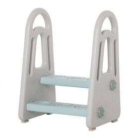 HomCom Διπλό Βοηθητικό Σκαλοπατάκι Μπάνιου Γκρι