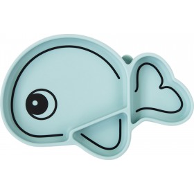 Done by Deer Πιάτο Σιλικόνης Stick &amp Stay Wally Blue