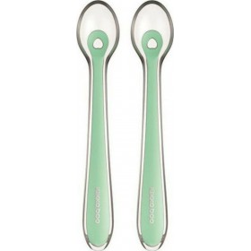 Kikka Boo Βρεφικό Σετ με Κουτάλια Flexible 2 από Σιλικόνη Mint σε Θήκη για 4+ μηνών 2τμχ