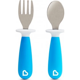 Munchkin Βρεφικό Σετ με Πιρούνι από Μέταλλο Blue για 12+ μηνών 2τμχ