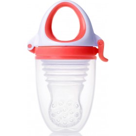 Kidsme Πιπίλα Φαγητού Κόκκινη "Feeder Plus" από Σιλικόνη για 4+ μηνών Kidsme Πιπίλα Φαγητού Κόκκινη "Feeder Plus" από Σιλικόνη για 4+ μηνών