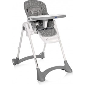 Lorelli Αναδιπλούμενο Καρεκλάκι Φαγητού με Ροδάκια Campanella Με Σκελετό από Πλαστικό &amp Θέση από Δερματίνη