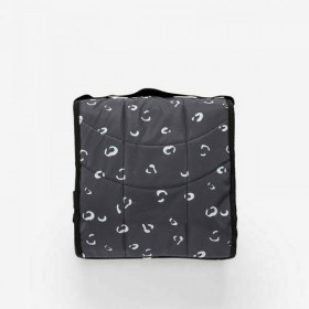 Minene Φορητό Καθισματάκι Φαγητού Υφασμάτινο για Καρέκλα Leopard Charcoal