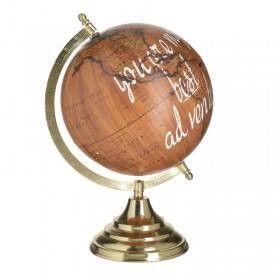 Inart Υδρόγειος Σφαίρα Διαμέτρου 24cm και Ύψους 24cm σε Χρυσό χρώμα Inart Υδρόγειος Σφαίρα Διαμέτρου 24cm και Ύψους 24cm σε Χρυσό χρώμα