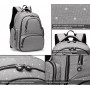 Miss Lulu Large Capacity Multi Function Baby Diaper Backpack Polka Dot Grey