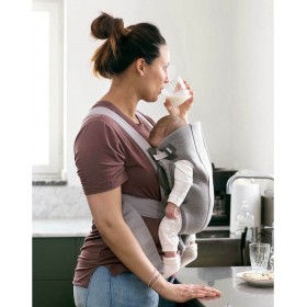 BabyBjorn Κλασικός Μάρσιπος "Mini 3D Jersey" Light Grey