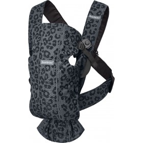 BabyBjorn Κλασικός Μάρσιπος "Mini 3D Mesh" Anthracite Leopard