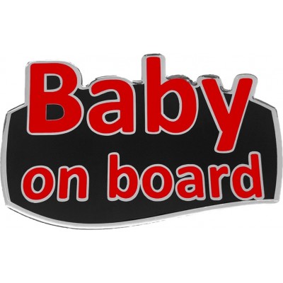 Race Axion Σήμα Baby on Board Με Αυτοκόλλητο Red 18,7 x 11,9cm