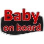 Race Axion Σήμα Baby on Board Με Αυτοκόλλητο Red 18,7 x 11,9cm
