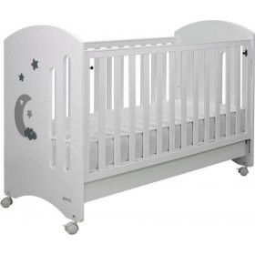 Bebe Stars Κούνια Azure White για Στρώμα 60x130cm