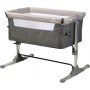 Lorelli Λίκνο Sleep N Care Grey Elephant με Στρώμα και Πλαϊνό Άνοιγμα
