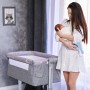 Lorelli Λίκνο Sleep N Care Grey Elephant με Στρώμα και Πλαϊνό Άνοιγμα