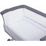 Lionelo Λίκνο Theo Dark Grey με Στρώμα και Πλαϊνό Άνοιγμα