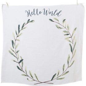 Lulujo Σεντόνι Φωτογράφισης Μωρού "Hello World"