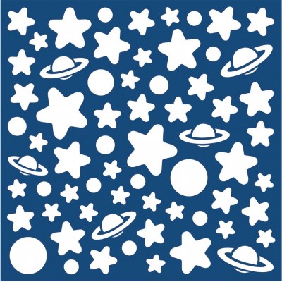Αυτοκόλλητο Τοίχου Φωσφοριζέ White Stars