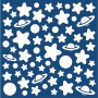 Αυτοκόλλητο Τοίχου Φωσφοριζέ White Stars