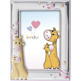 Prince Silvero Κορνίζα Ασημένια Καμηλοπάρδαλη Ροζ 13x18cmΚωδικός: MΑ/129-BR 