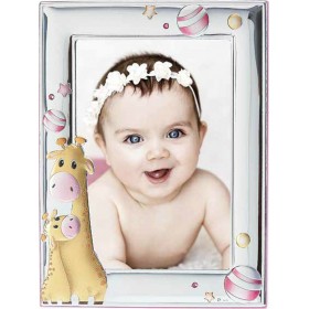 Prince Silvero Κορνίζα Ασημένια Καμηλοπάρδαλη Ροζ 9x13cmΚωδικός: MA/129-DR 