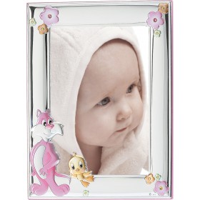 Prince Silvero Κορνίζα Ασημένια Sylvester &amp Tweety Ροζ 9x13cmΚωδικός: MA/132-DR 