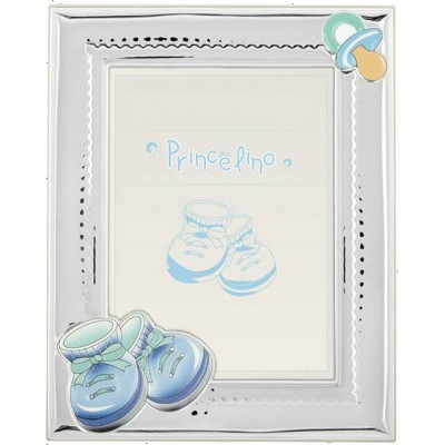 Prince Silvero Κορνίζα Ασημένια Παπουτσάκια Μπλε 13x18cmΚωδικός: MA/272B-C 