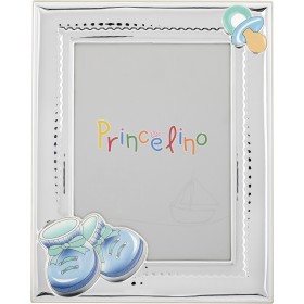 Prince Silvero Κορνίζα Ασημένια Παπουτσάκια Μπλε 9x13cmΚωδικός: MA/272D-C 