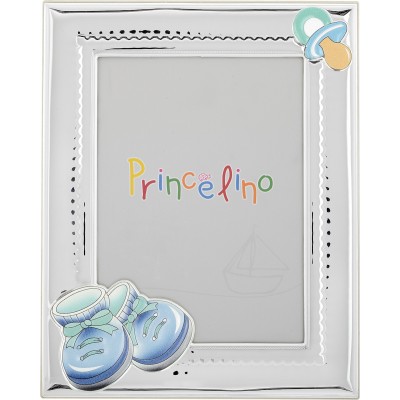 Prince Silvero Κορνίζα Ασημένια Παπουτσάκια Μπλε 9x13cmΚωδικός: MA/272D-C 