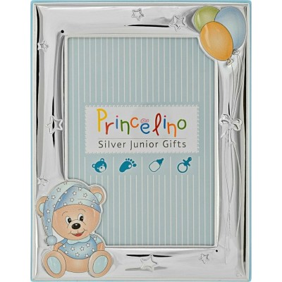 Prince Silvero Κορνίζα Ασημένια Αρκουδάκι Μπλε 9x13cmΚωδικός: MA/146-DC 