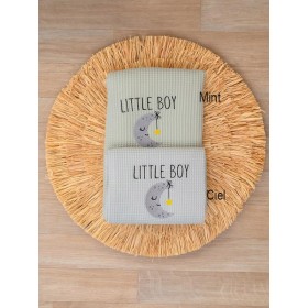 Palamaiki Κουβέρτα Αγκαλιάς &amp Λίκνου Sugar Πικέ 80x110cm Mint