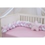 Baby Oliver Πάντα Πλεξούδα Design 120 White/Pink 18x200cm