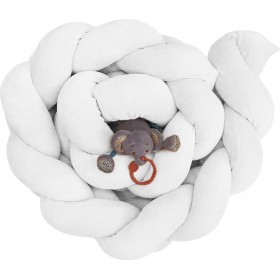 Baby Oliver Πάντα Πλεξούδα Design 1000 Βελουτέ Λευκό 18x200cm