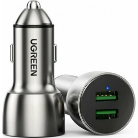Ugreen Φορτιστής Αυτοκινήτου Γκρι Συνολικής Έντασης 3A Γρήγορης Φόρτισης με Θύρες: 2xUSBΚωδικός: 60713  Ugreen Φορτιστής Αυτοκινήτου Γκρι Συνολικής Έντασης 3A Γρήγορης Φόρτισης με Θύρες: 2xUSBΚωδικός: 60713