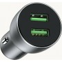 Ugreen Φορτιστής Αυτοκινήτου Γκρι Συνολικής Έντασης 3A Γρήγορης Φόρτισης με Θύρες: 2xUSBΚωδικός: 60713 