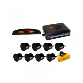 Σύστημα Παρκαρίσματος Αυτοκινήτου Πίσω με Οθόνη και 8 Αισθητήρες 22mm σε Μαύρο ΧρώμαΚωδικός: 002181 