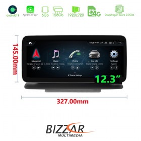 Bizzar Οθόνη Αφής 12.3" για Ταμπλό Αυτοκινήτου Mercedes-Benz A Class / B Class / C Class / E Class με Bluetooth/USB/WiFi/GPSΚωδι