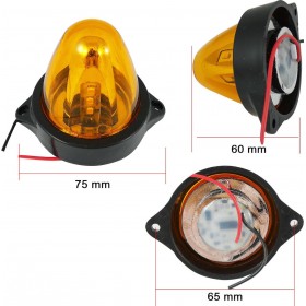 LED Φάρος Πλευρικής Σήμανσης Πορτοκαλί 12V/24V